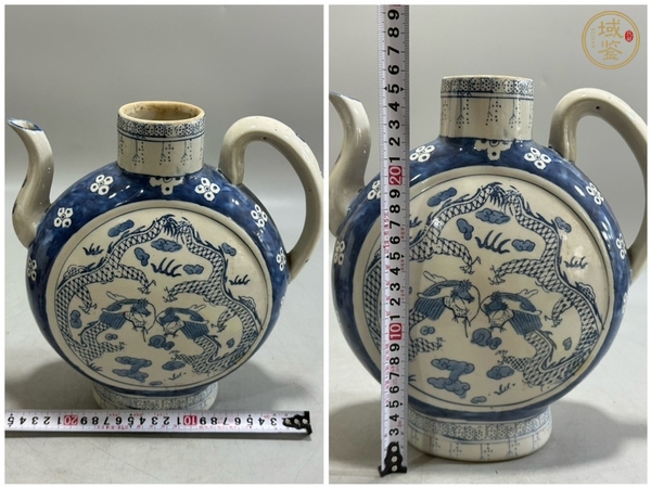 古玩陶瓷青花龍紋壺真品鑒賞圖