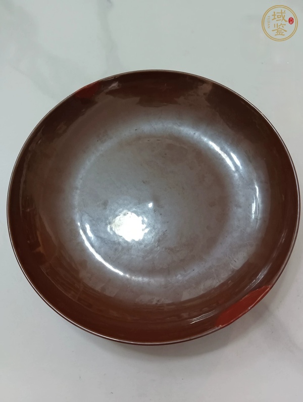 古玩陶瓷紫金釉盤真品鑒賞圖
