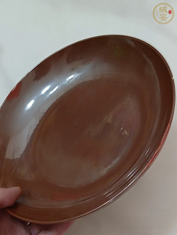 古玩陶瓷紫金釉盤真品鑒賞圖