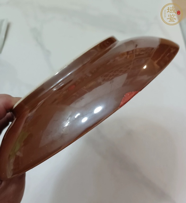 古玩陶瓷紫金釉盤真品鑒賞圖