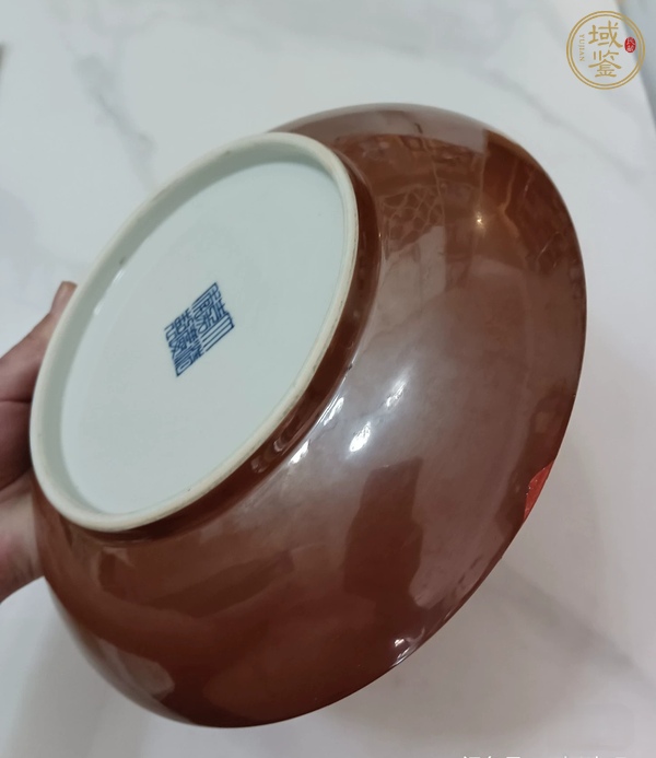 古玩陶瓷紫金釉盤真品鑒賞圖