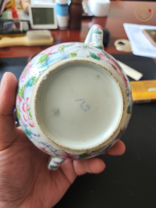 古玩民國細路粉彩百花壺真品鑒賞圖