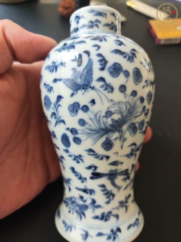 古玩陶瓷光緒青花花鳥瓶真品鑒賞圖