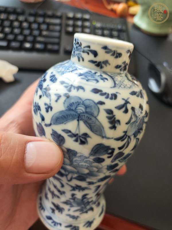 古玩陶瓷光緒青花花鳥瓶真品鑒賞圖
