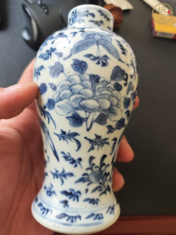 古玩陶瓷光緒青花花鳥瓶真品鑒賞圖