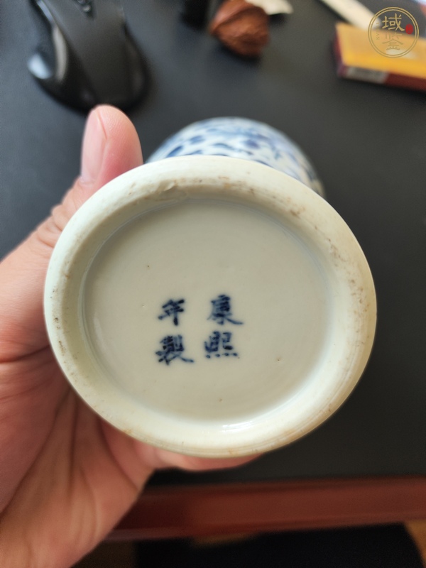 古玩陶瓷光緒青花花鳥瓶真品鑒賞圖