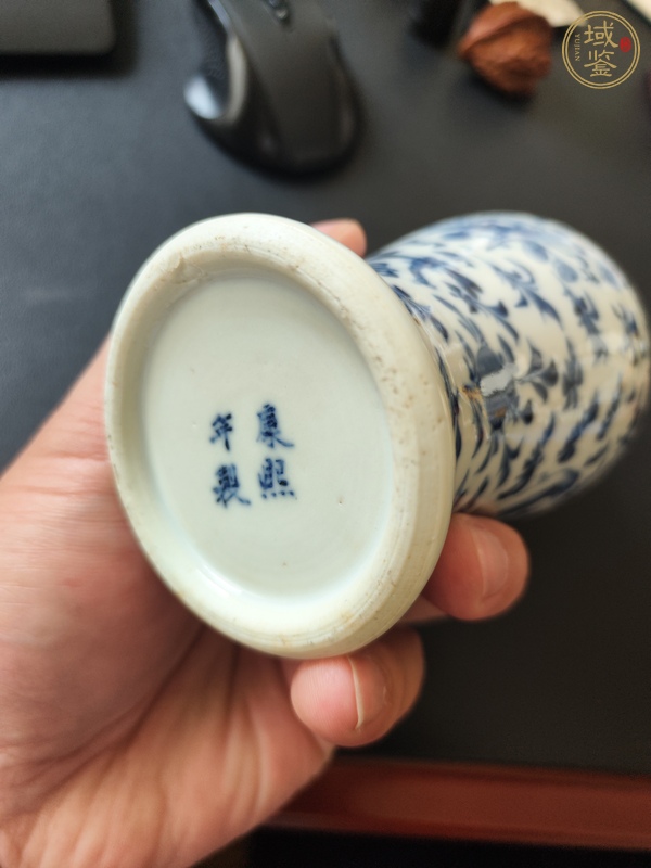 古玩陶瓷光緒青花花鳥瓶真品鑒賞圖