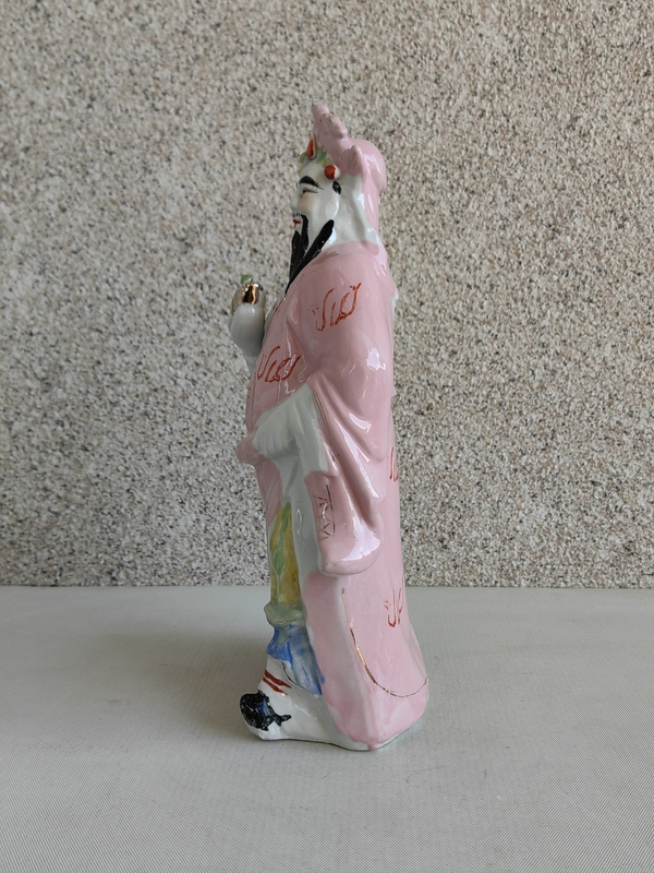 古玩陶瓷粉彩財神造像拍賣，當前價格398元