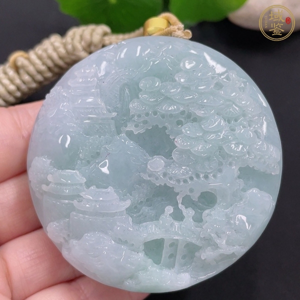 古玩天然翡翠牌真品鑒賞圖