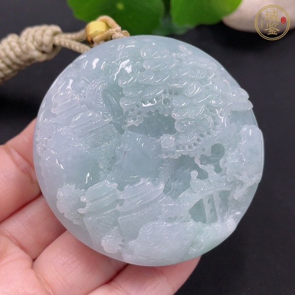 古玩玉器天然翡翠牌真品鑒賞圖