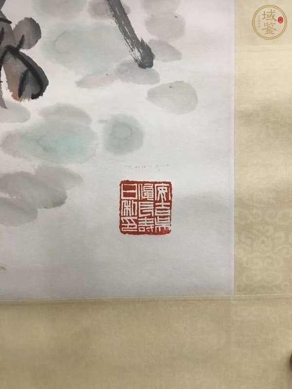古玩字畫菊石圖真品鑒賞圖