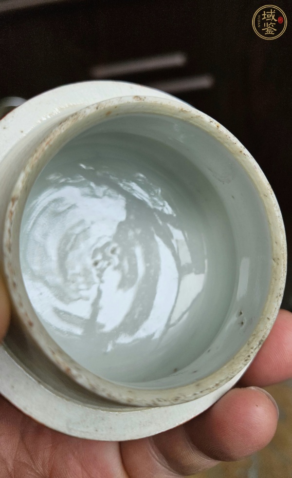 古玩陶瓷廣彩人物故事蓋瓶真品鑒賞圖