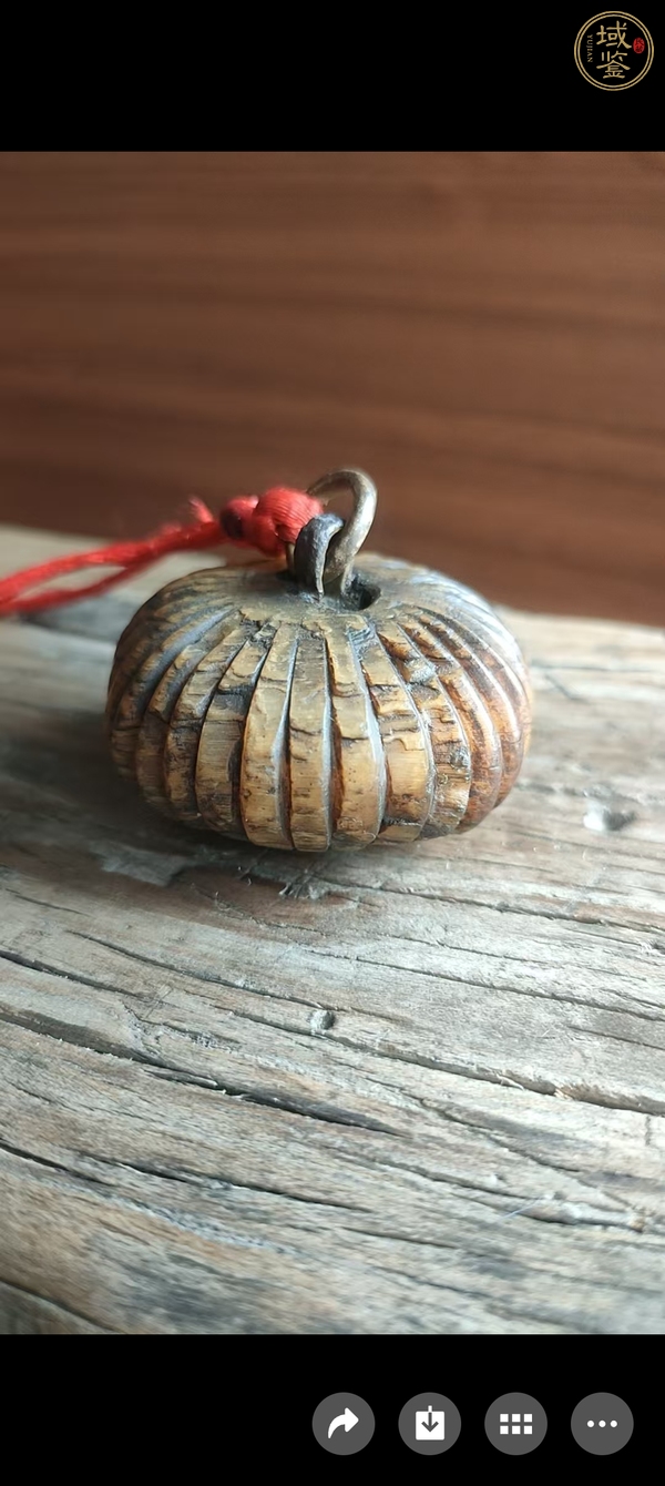 古玩雜項(xiàng)角雕南瓜掛件真品鑒賞圖