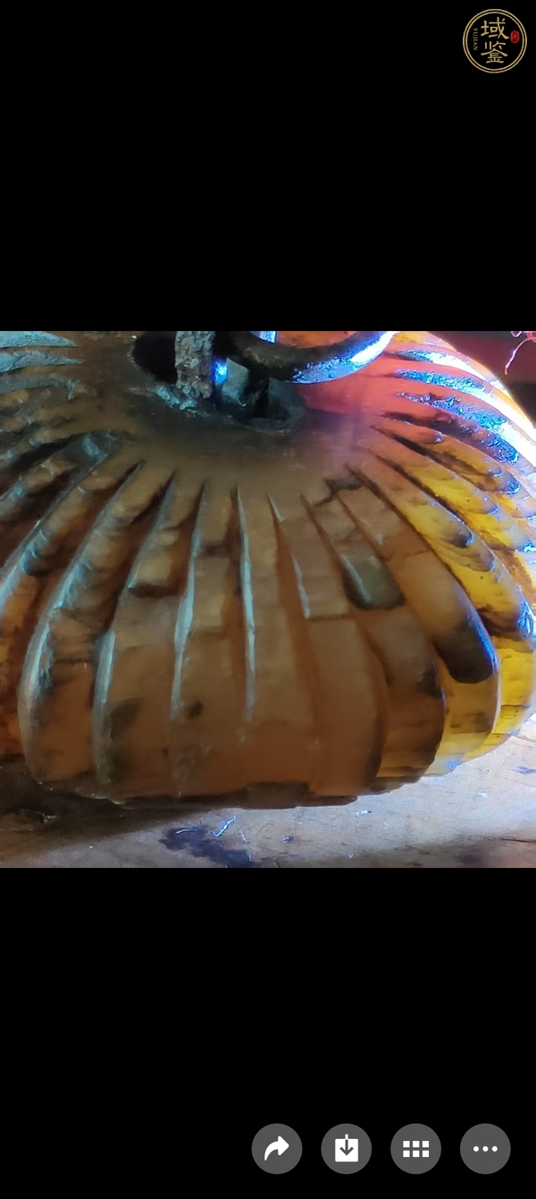 古玩雜項(xiàng)角雕南瓜掛件真品鑒賞圖