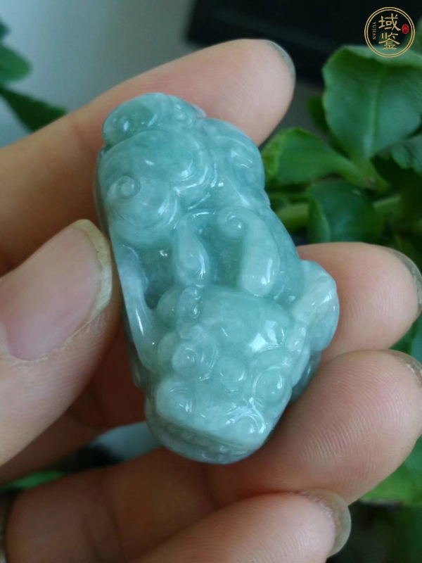 古玩玉器天然翡翠貔貅掛件真品鑒賞圖