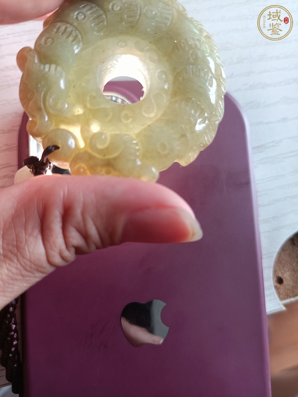 古玩玉器翡翠雕“雙龍護(hù)主”佩真品鑒賞圖