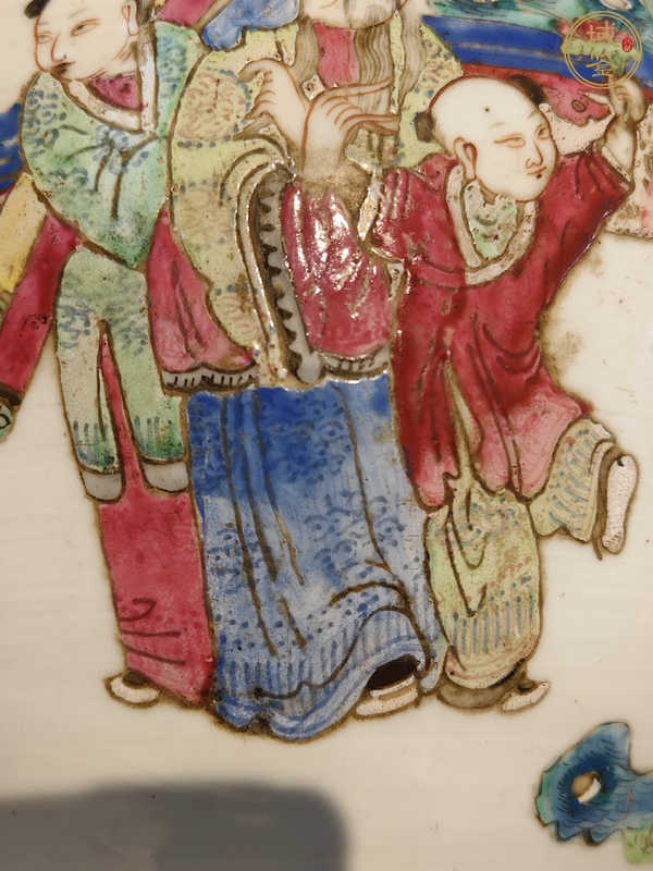 古玩陶瓷三星高照圖粉彩罐真品鑒賞圖