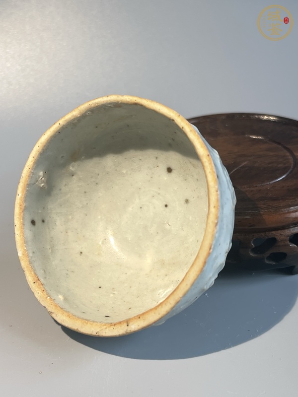古玩陶瓷樞府印花卉紋杯真品鑒賞圖