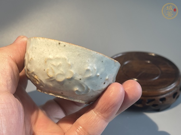古玩陶瓷樞府印花卉紋杯真品鑒賞圖