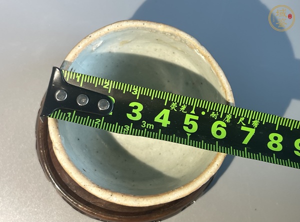 古玩陶瓷樞府印花卉紋杯真品鑒賞圖