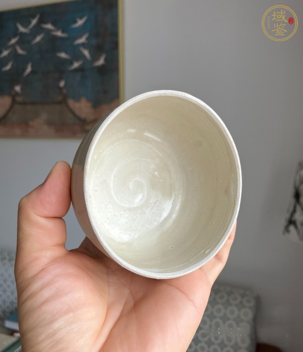 古玩陶瓷定窯系白釉茶碗真品鑒賞圖