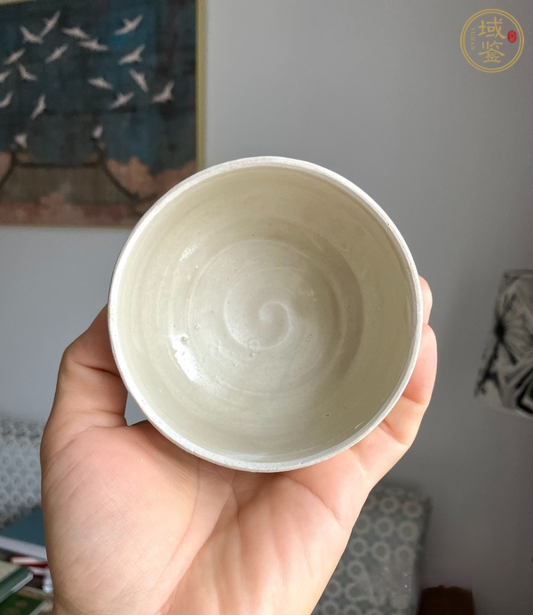 古玩陶瓷定窯系白釉茶碗真品鑒賞圖