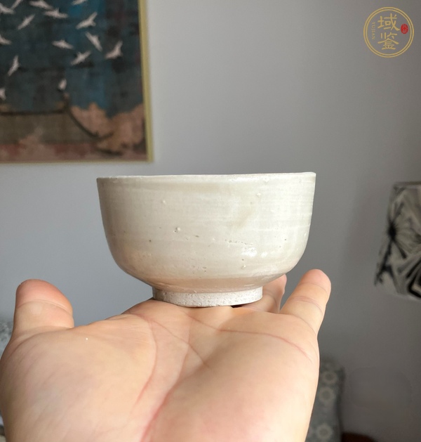 古玩陶瓷定窯系白釉茶碗真品鑒賞圖
