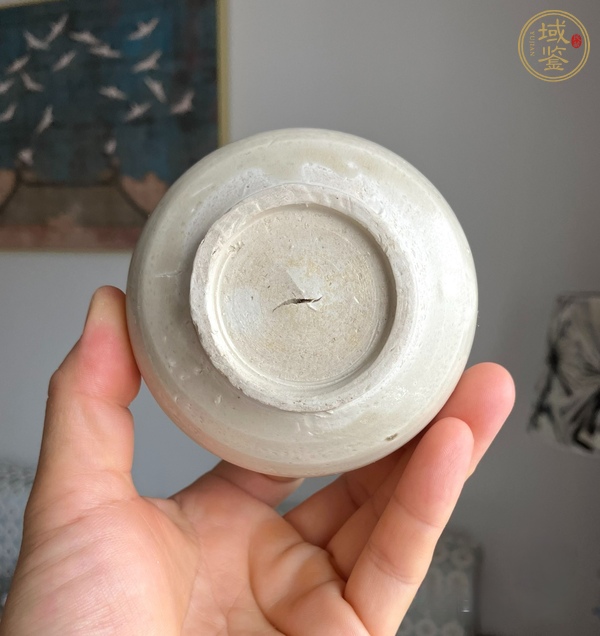 古玩陶瓷定窯系白釉茶碗真品鑒賞圖