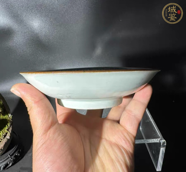 古玩陶瓷青花一葉知秋圖盤真品鑒賞圖