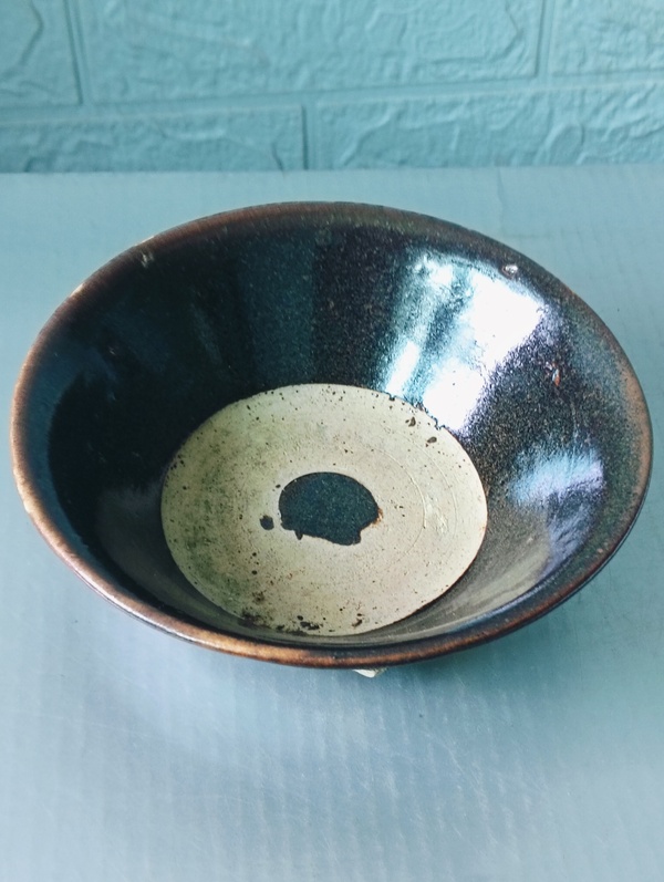 古玩轉賣明末清初.黑釉茶碗拍賣，當前價格1388元