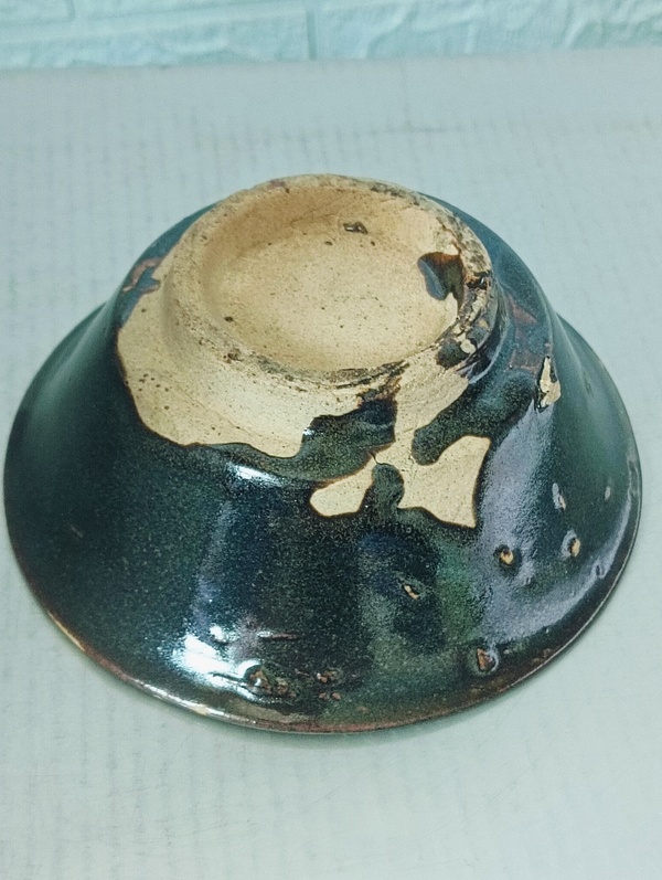 古玩陶瓷明末清初.黑釉茶碗拍賣，當(dāng)前價(jià)格188元