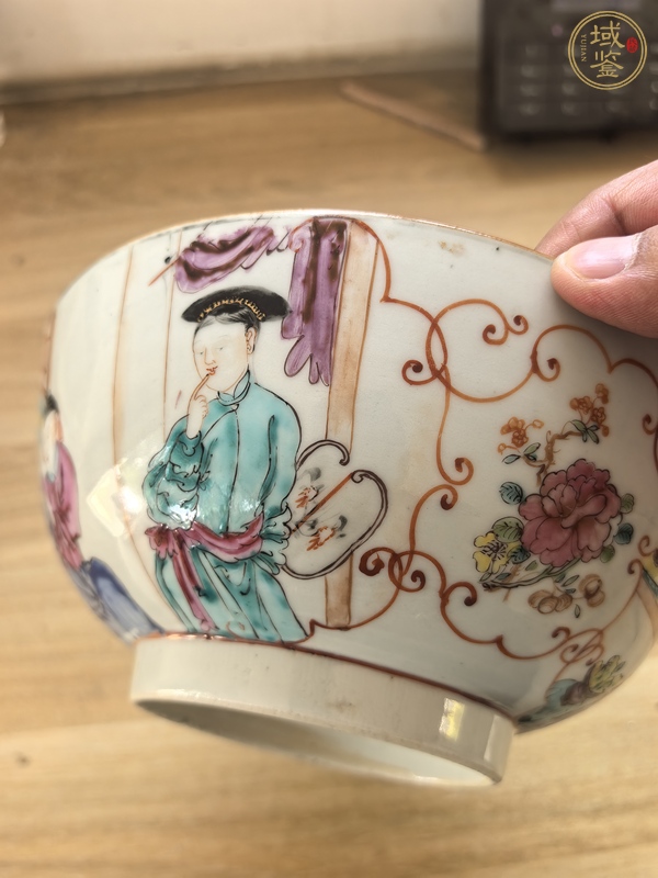 古玩陶瓷廣彩人物碗真品鑒賞圖