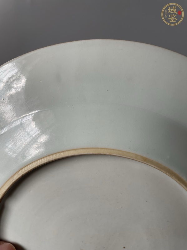 古玩陶瓷青花加彩漁家樂紋盤真品鑒賞圖