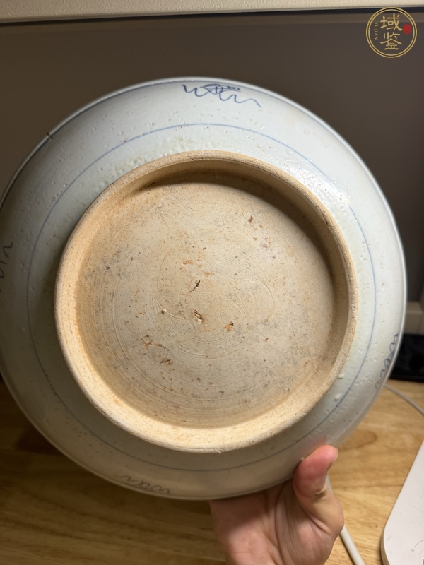 古玩陶瓷青花壽字紋盤真品鑒賞圖