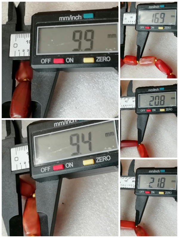 古玩玉器天然紅瑪瑙珠串拍賣，當(dāng)前價格138元