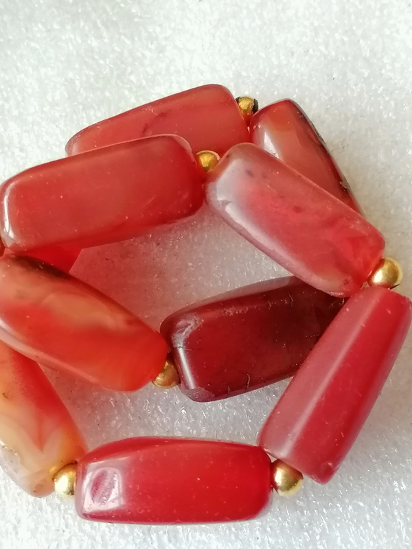 古玩玉器天然紅瑪瑙珠串拍賣，當(dāng)前價格138元