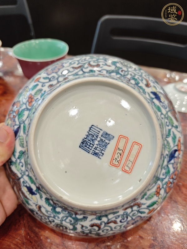 古玩陶瓷斗彩八仙折腰碗真品鑒賞圖