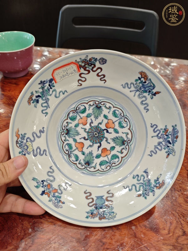 古玩陶瓷斗彩八仙折腰碗真品鑒賞圖