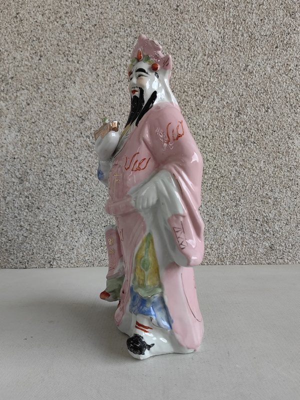 古玩陶瓷粉彩財神造像拍賣，當前價格398元
