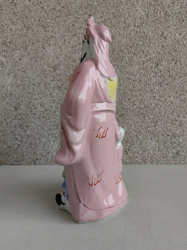 古玩陶瓷粉彩財神造像拍賣，當前價格398元