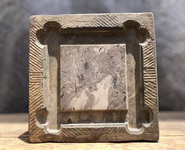 古玩轉(zhuǎn)賣漢磚壺承(杯墊、硯臺(tái))拍賣，當(dāng)前價(jià)格6918元