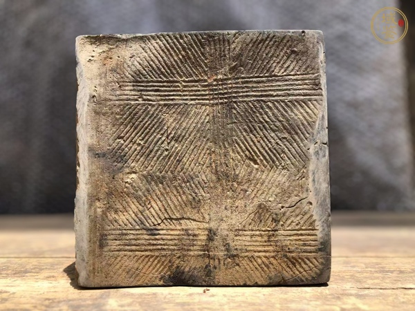 古玩陶瓷灰陶漢磚改件壺承真品鑒賞圖