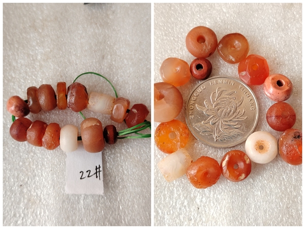 古玩玉器老天然瑪瑙珠一批拍賣，當前價格666元