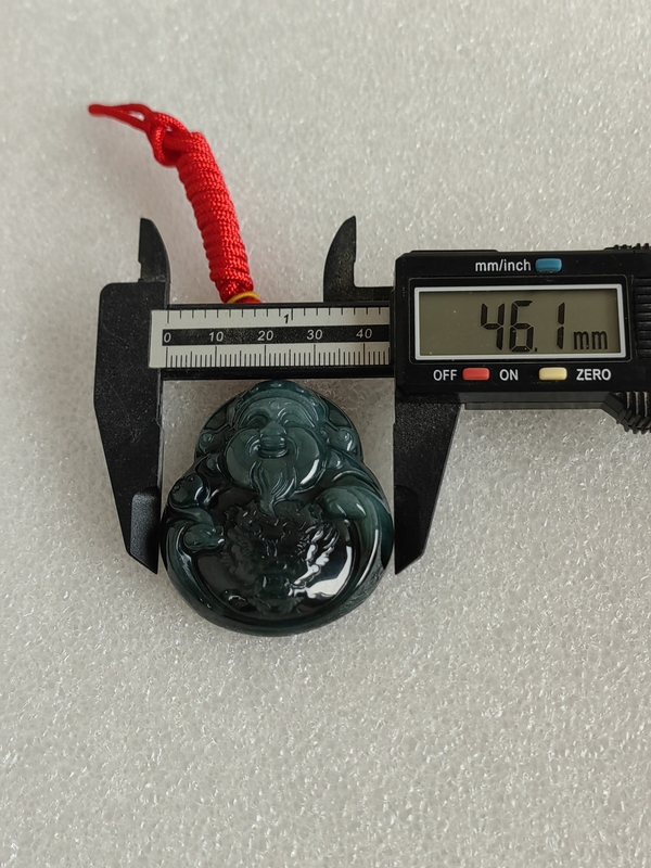 古玩玉器天然翡翠“財(cái)神”掛件拍賣，當(dāng)前價(jià)格398元