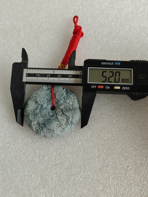 古玩玉器天然翡翠雕“龍紋牌”拍賣，當前價格398元