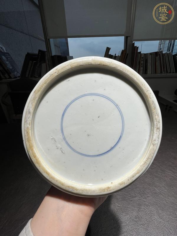 古玩陶瓷青花海水瑞獸圖花觚真品鑒賞圖