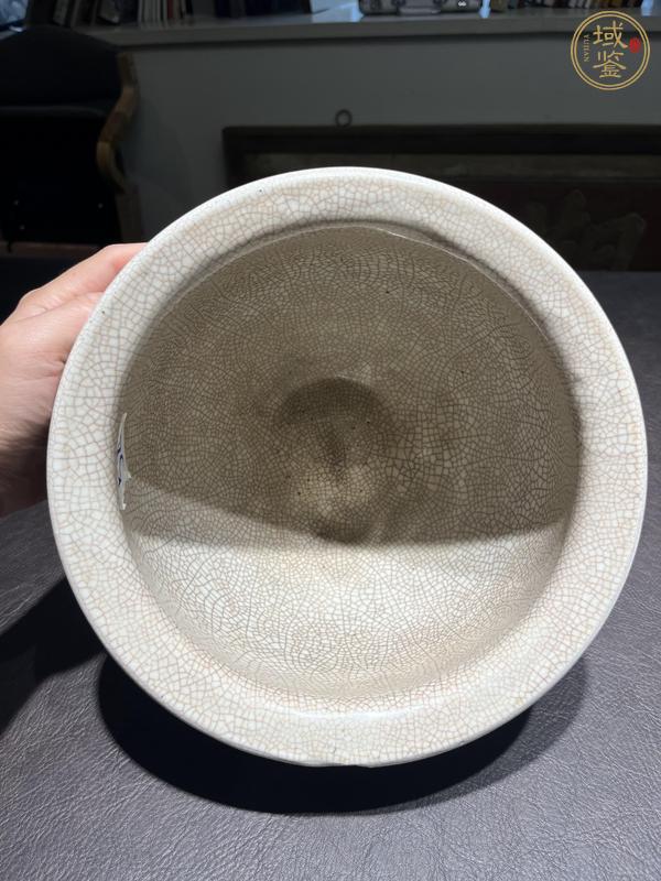 古玩陶瓷哥釉地青花缸真品鑒賞圖