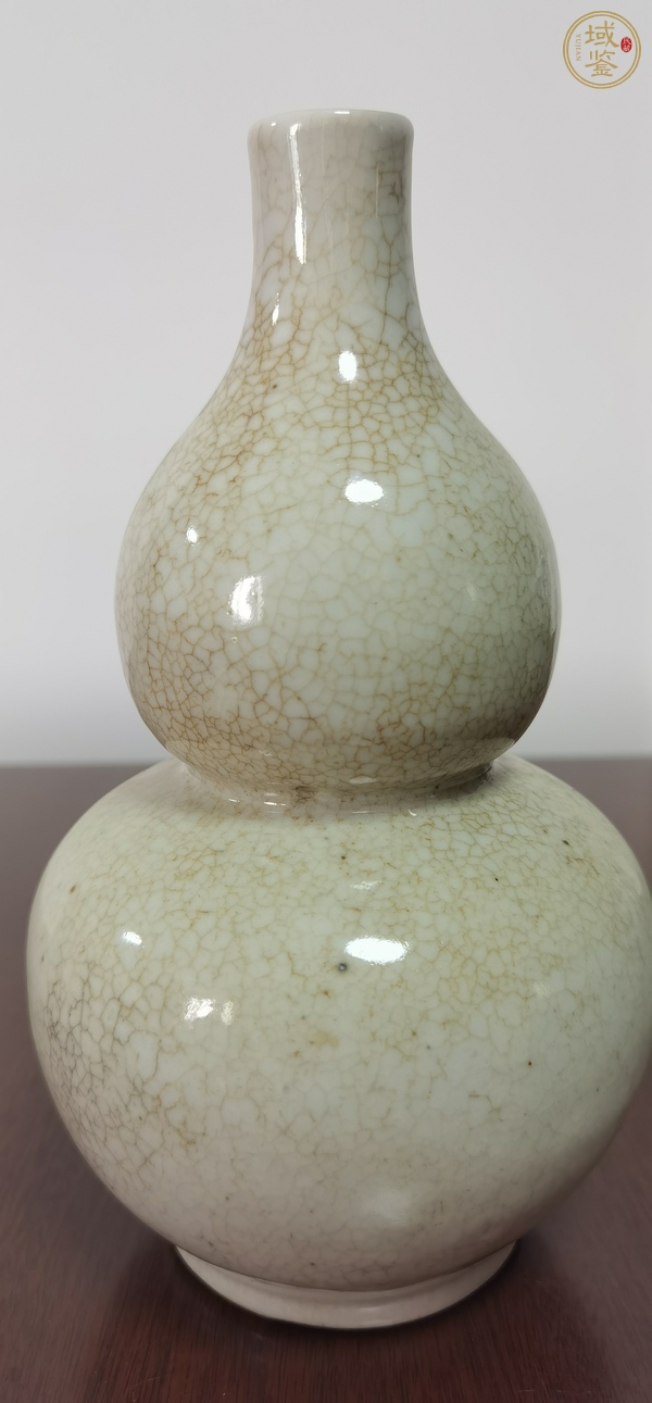 古玩陶瓷哥釉葫蘆瓶真品鑒賞圖
