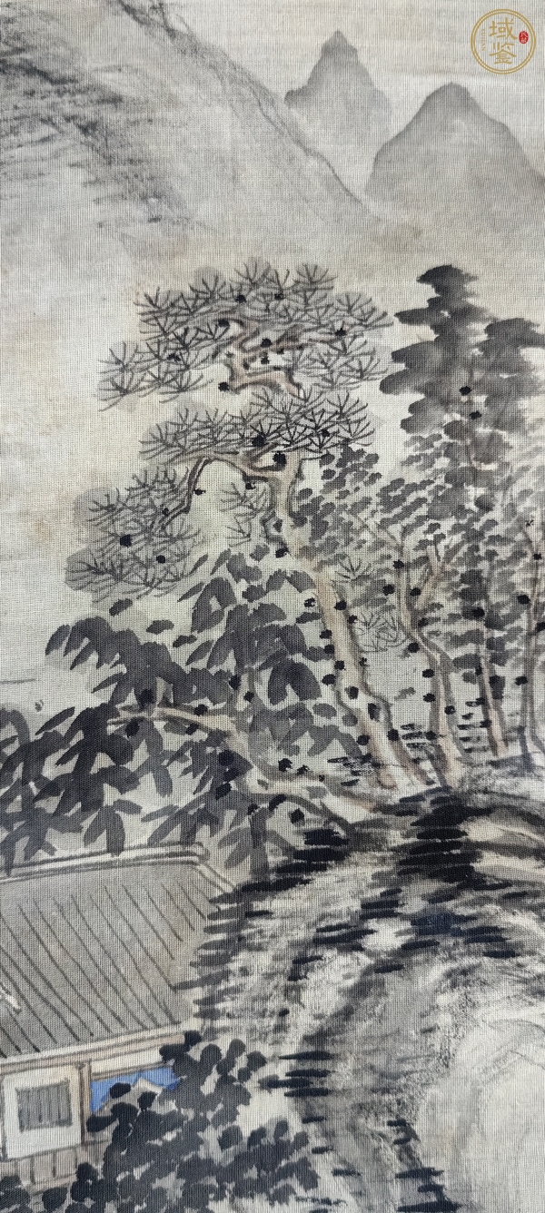 古玩字畫昭和時期《悠悠自適》山水真品鑒賞圖