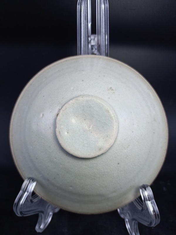 古玩陶瓷【館藏級精品】南宋 青白瓷斗笠盞【頂級湖水藍(lán)釉】【收藏價值比較高】拍賣，當(dāng)前價格0元